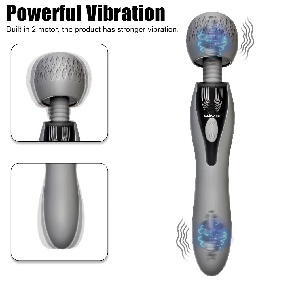 Magic Wand Vibrator - Double End G Spot Clitoral Stimulator Female Sex Toys