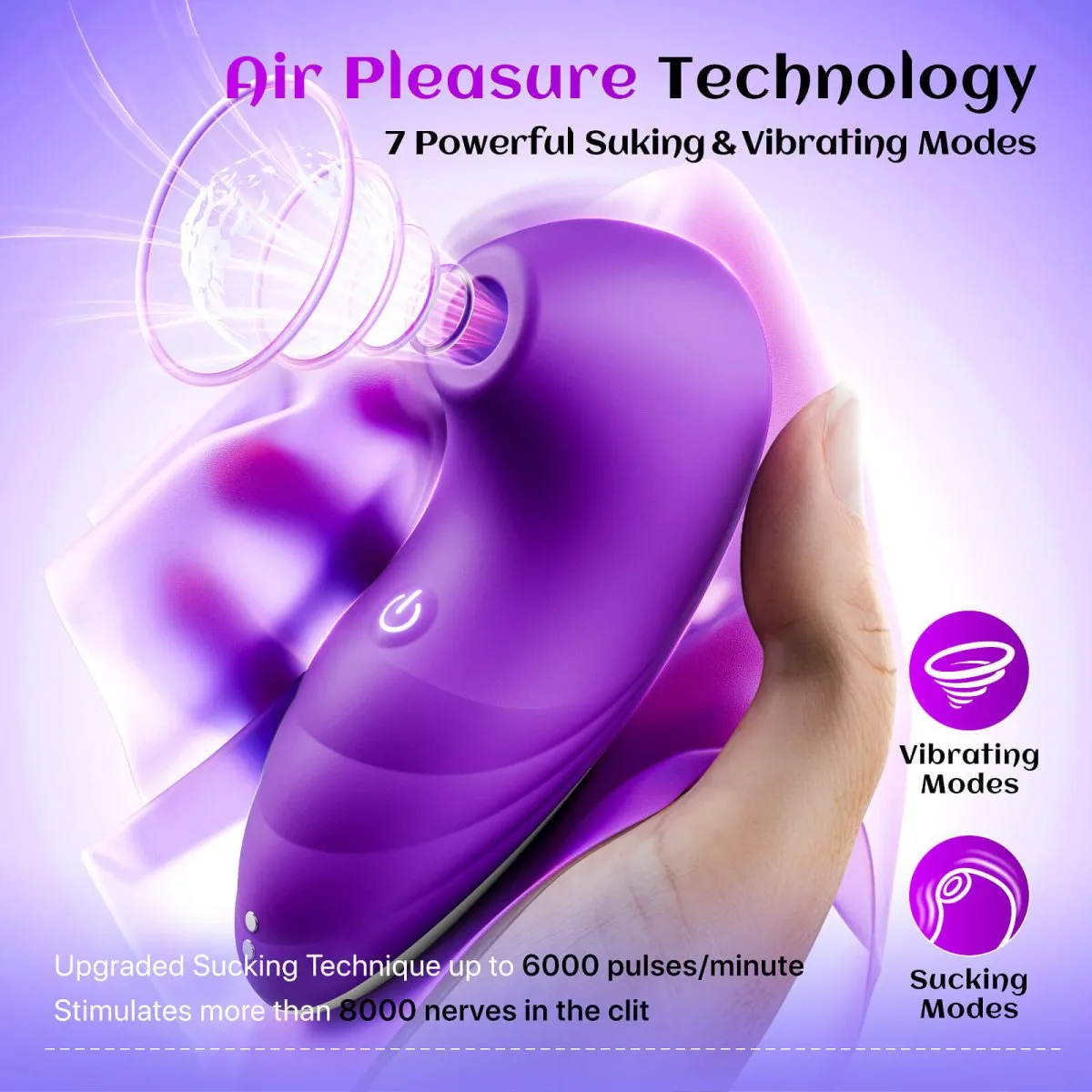 MENG| Powerful Air Suction and Vibration Female Sex Toy