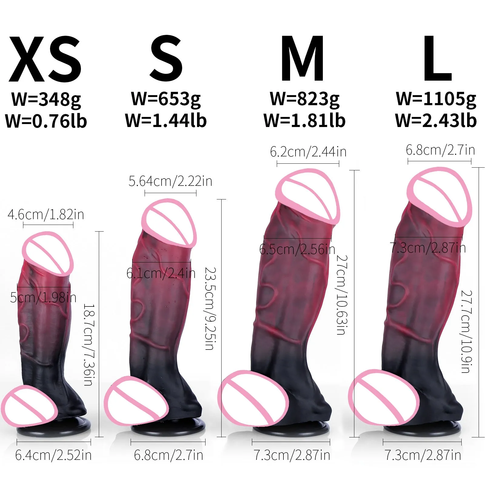 Monsterdildo Butt Plug Prostate Massager - Suction Cup Silicone Sex Toy for Men Women