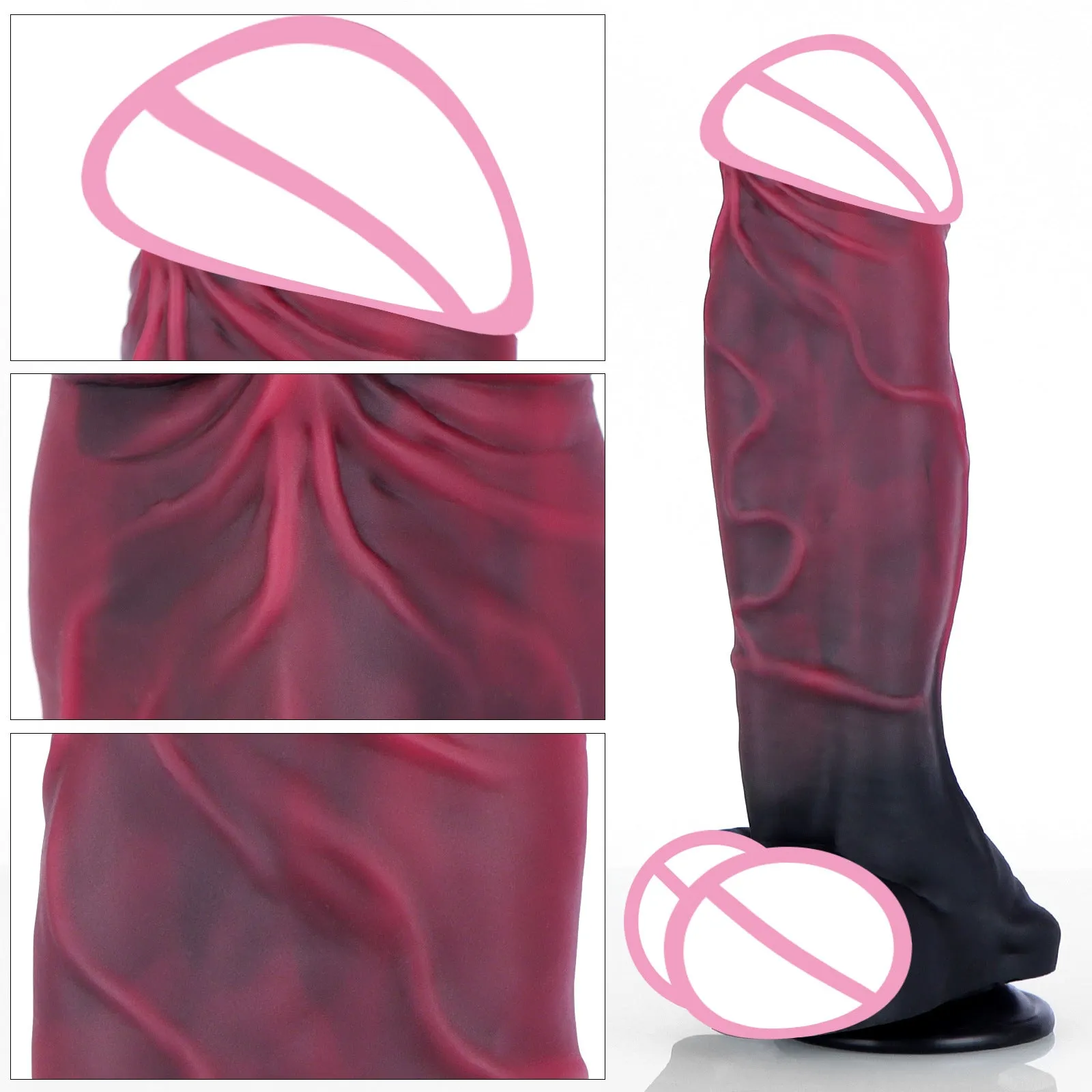 Monsterdildo Butt Plug Prostate Massager - Suction Cup Silicone Sex Toy for Men Women