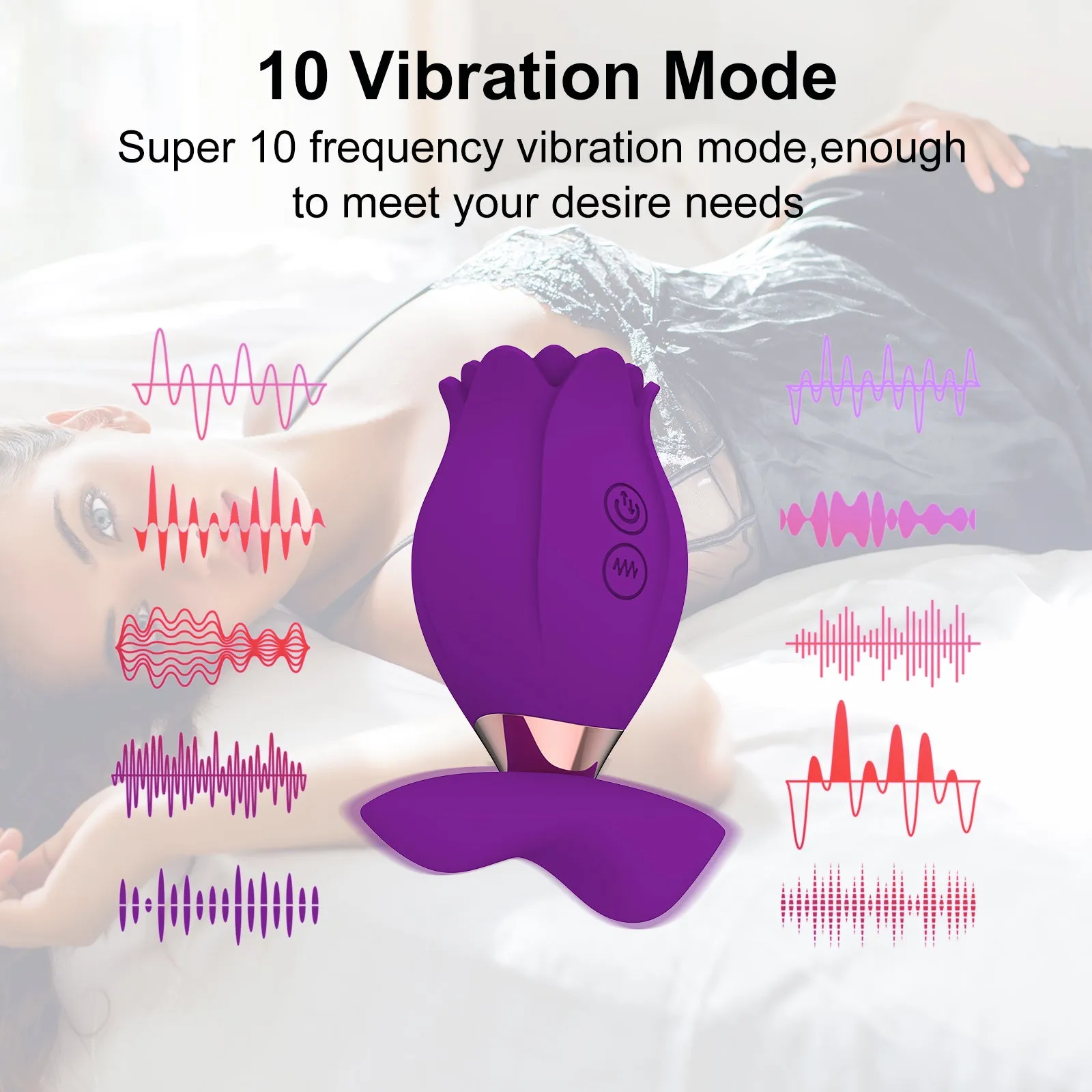 Nipple Clit Sucking Rose Female Sex Toy - Portable Knots Breast Massager