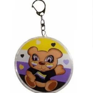 Non-Binary Bear Key Chain *