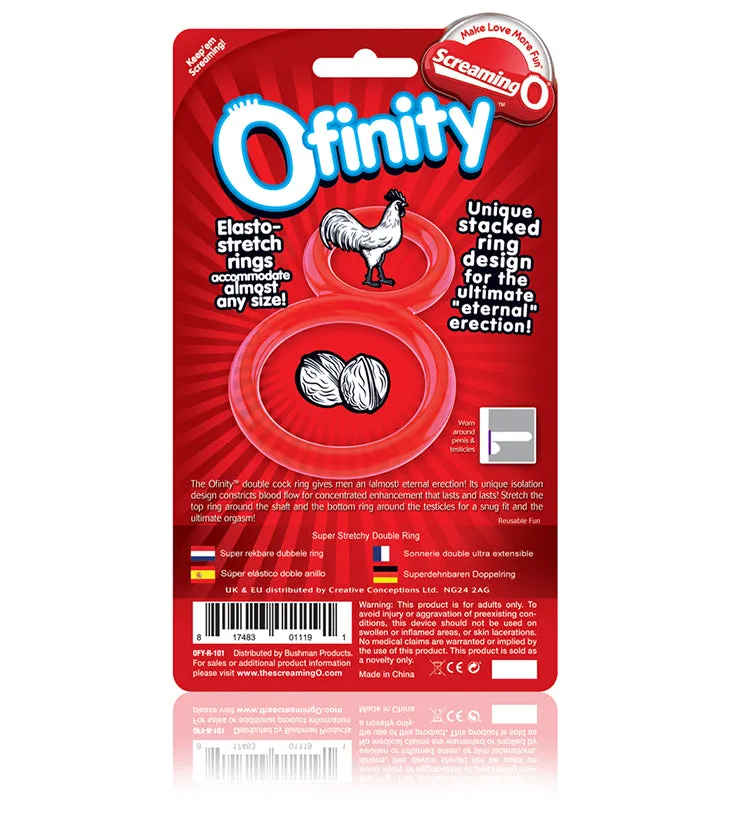 Ofinity Double Erection Ring Red by ScreamingO