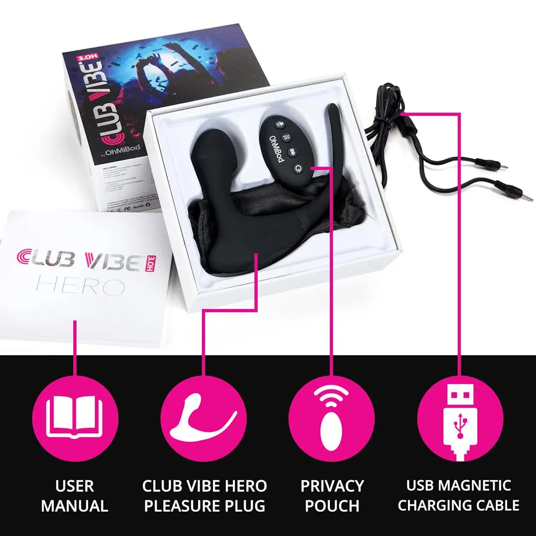 OhMiBod Club Vibe 3.OH Hero Vibrating Anal Plug