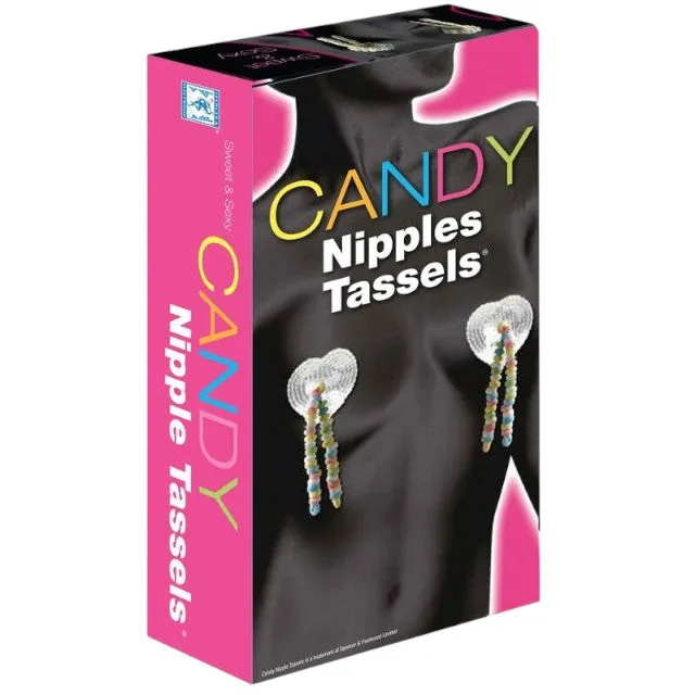Ornamente comestibile pentru sfarcuri SPENCER & FLEETWOOD Candy Nipples Tassels. gust dulce Tutti Frutti. marime universala