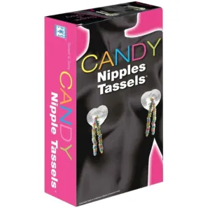Ornamente comestibile pentru sfarcuri SPENCER & FLEETWOOD Candy Nipples Tassels. gust dulce Tutti Frutti. marime universala