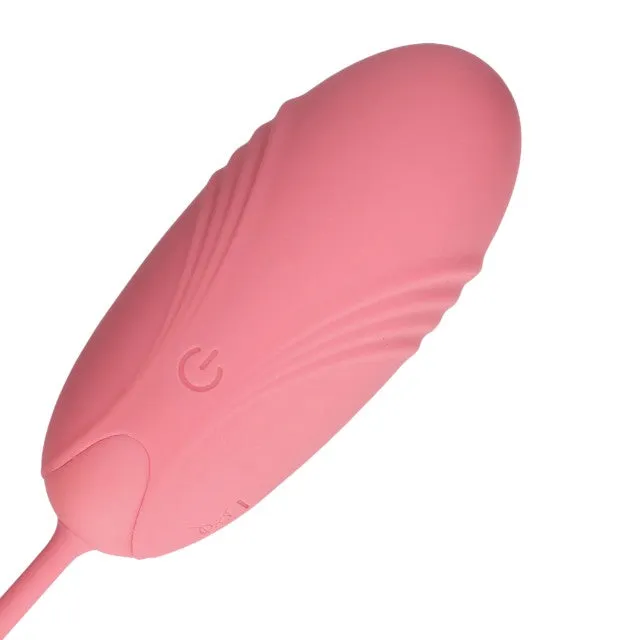 Ou vibrator LOVELINE Ultra Soft Silicone Egg Vibrator with Remote Control. control prin telecomandă. 10 funcții de vibrație. roz