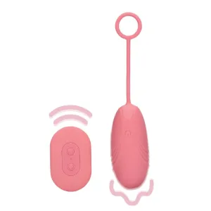 Ou vibrator LOVELINE Ultra Soft Silicone Egg Vibrator with Remote Control. control prin telecomandă. 10 funcții de vibrație. roz