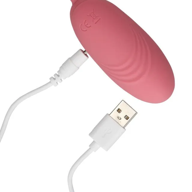 Ou vibrator LOVELINE Ultra Soft Silicone Egg Vibrator with Remote Control. control prin telecomandă. 10 funcții de vibrație. roz