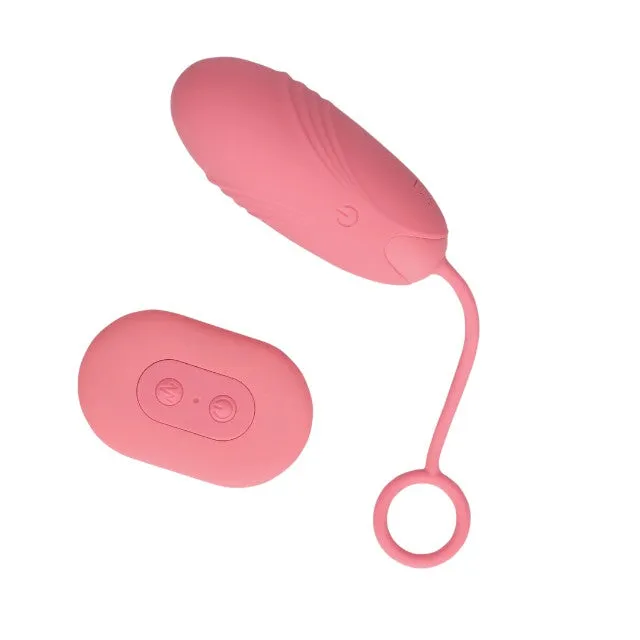 Ou vibrator LOVELINE Ultra Soft Silicone Egg Vibrator with Remote Control. control prin telecomandă. 10 funcții de vibrație. roz