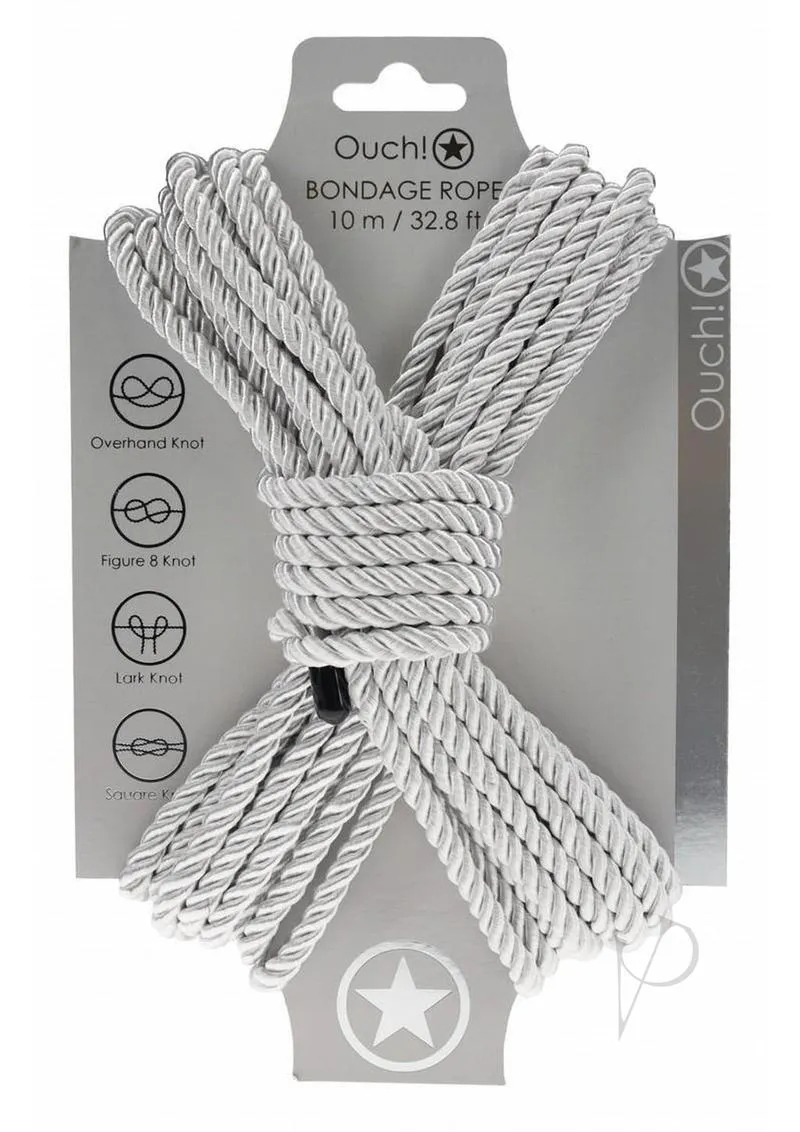 Ouch Bondage Rope 10 Meter Silver