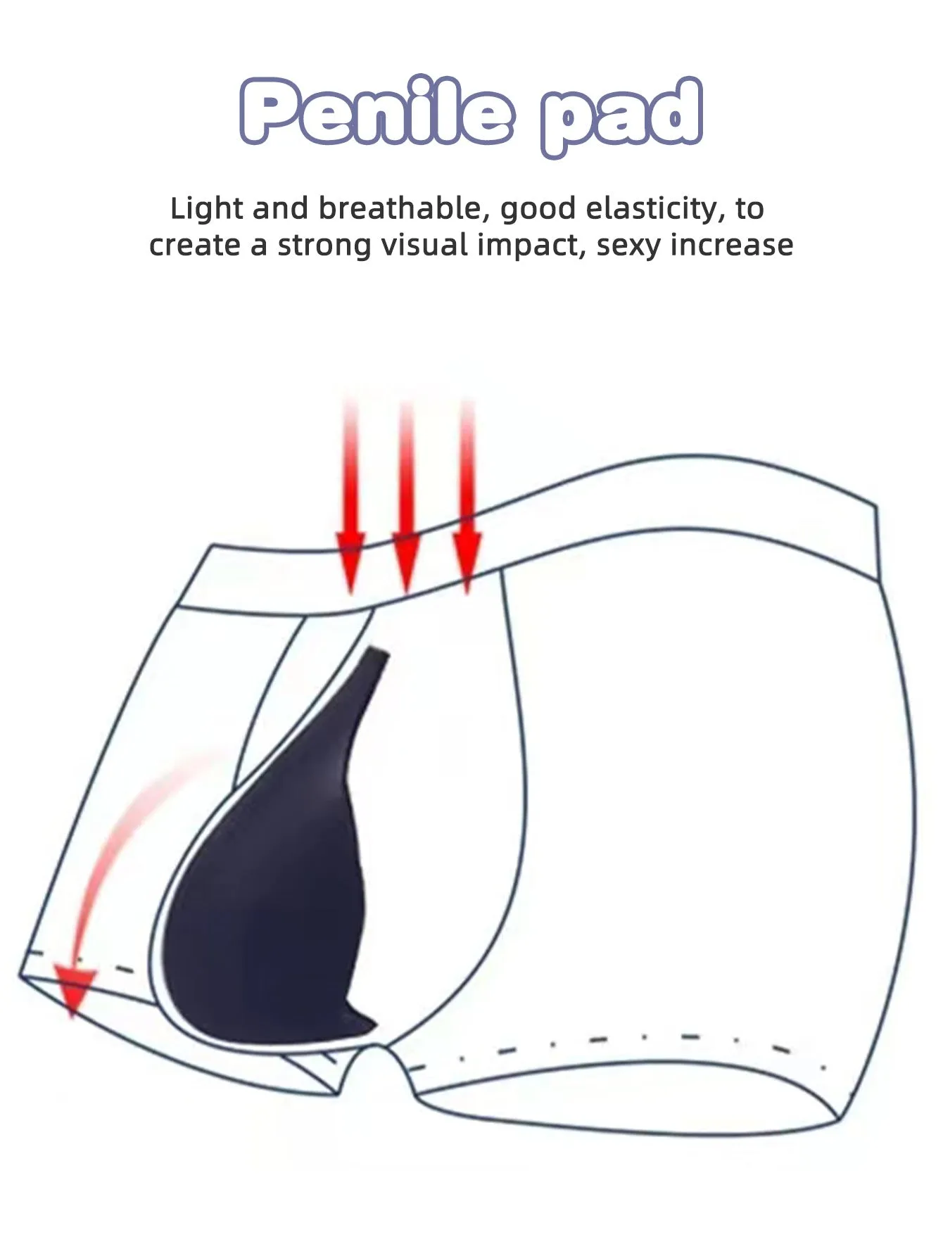 Penis Expansion Cup - Silicone Penis Pad Worn Underwear Designed for Men's Charming