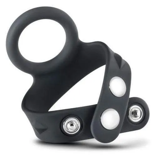 Performance VS6 Silicone Cock Ring & Ball Strap - Black