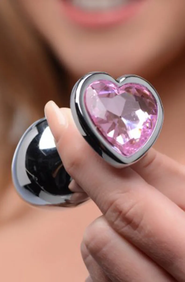 Pink Heart Gem Anal Plug Set