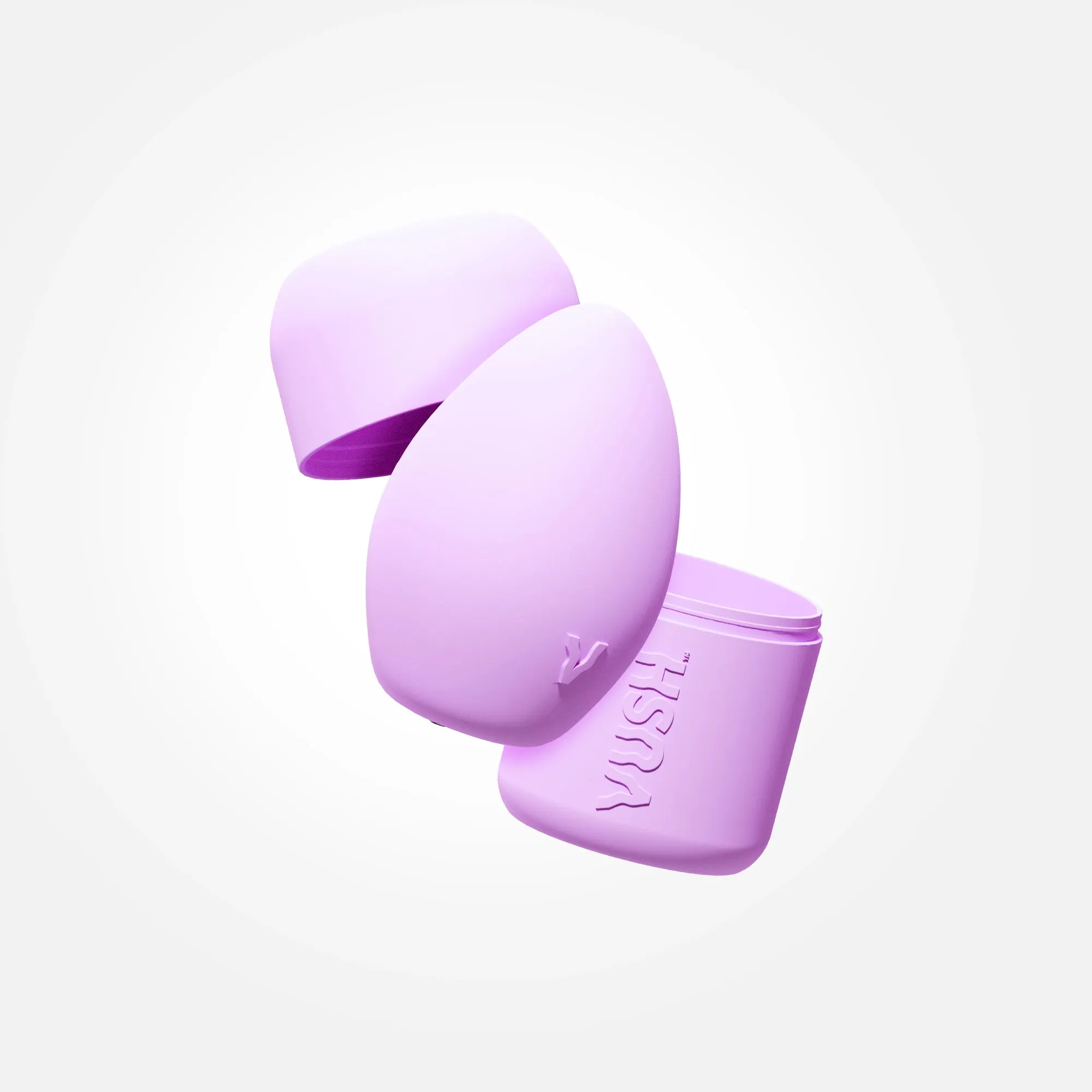 Plump - Compact   Rechargeable Pink Palm Vibrator with Travel Case