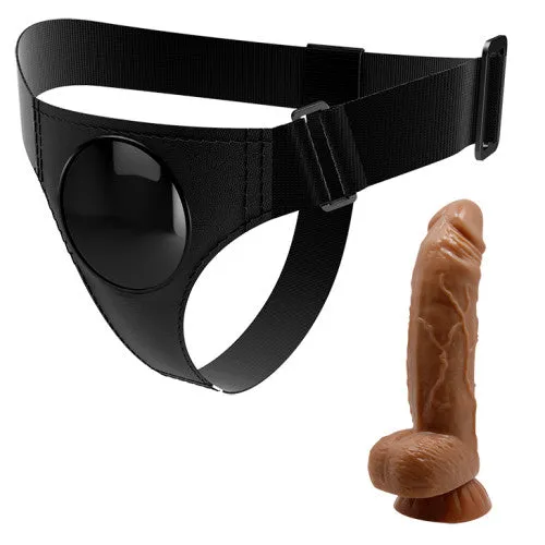 Pretty Love Michael Universal Harness Briefs Set with Brown Dildo