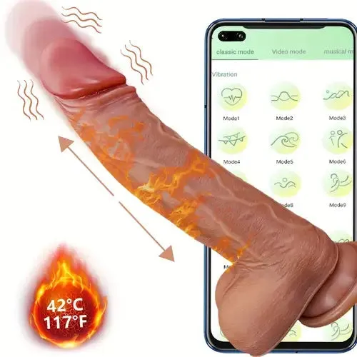 Realistic Thrusting 8 Dildo | APP Control | Flesh | Lifelike