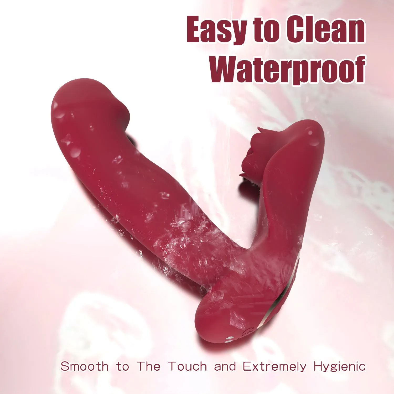 Remote Control G Spot Clitoral Vibrator - Rose Clit Sucking Finger Prostate Massager
