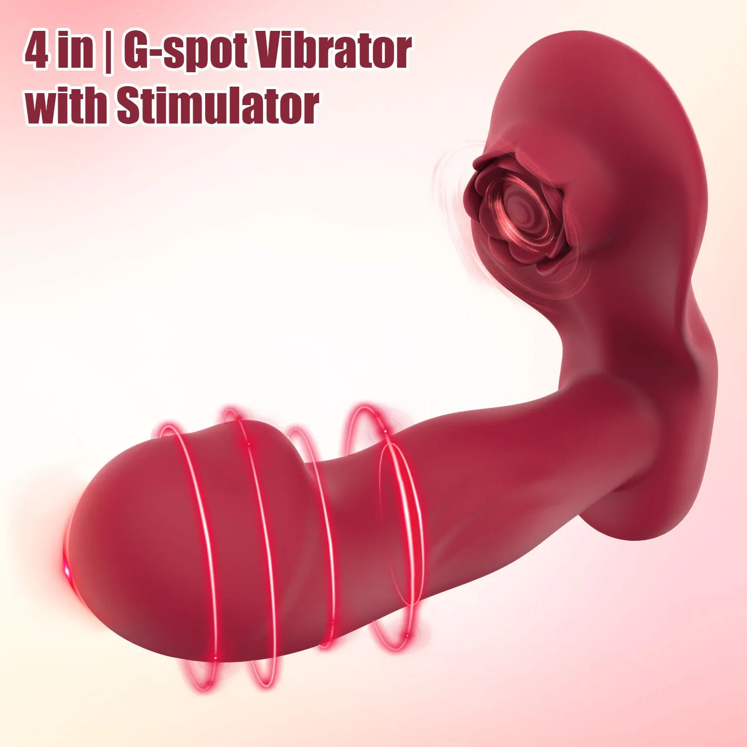 Remote Control G Spot Clitoral Vibrator - Rose Clit Sucking Finger Prostate Massager