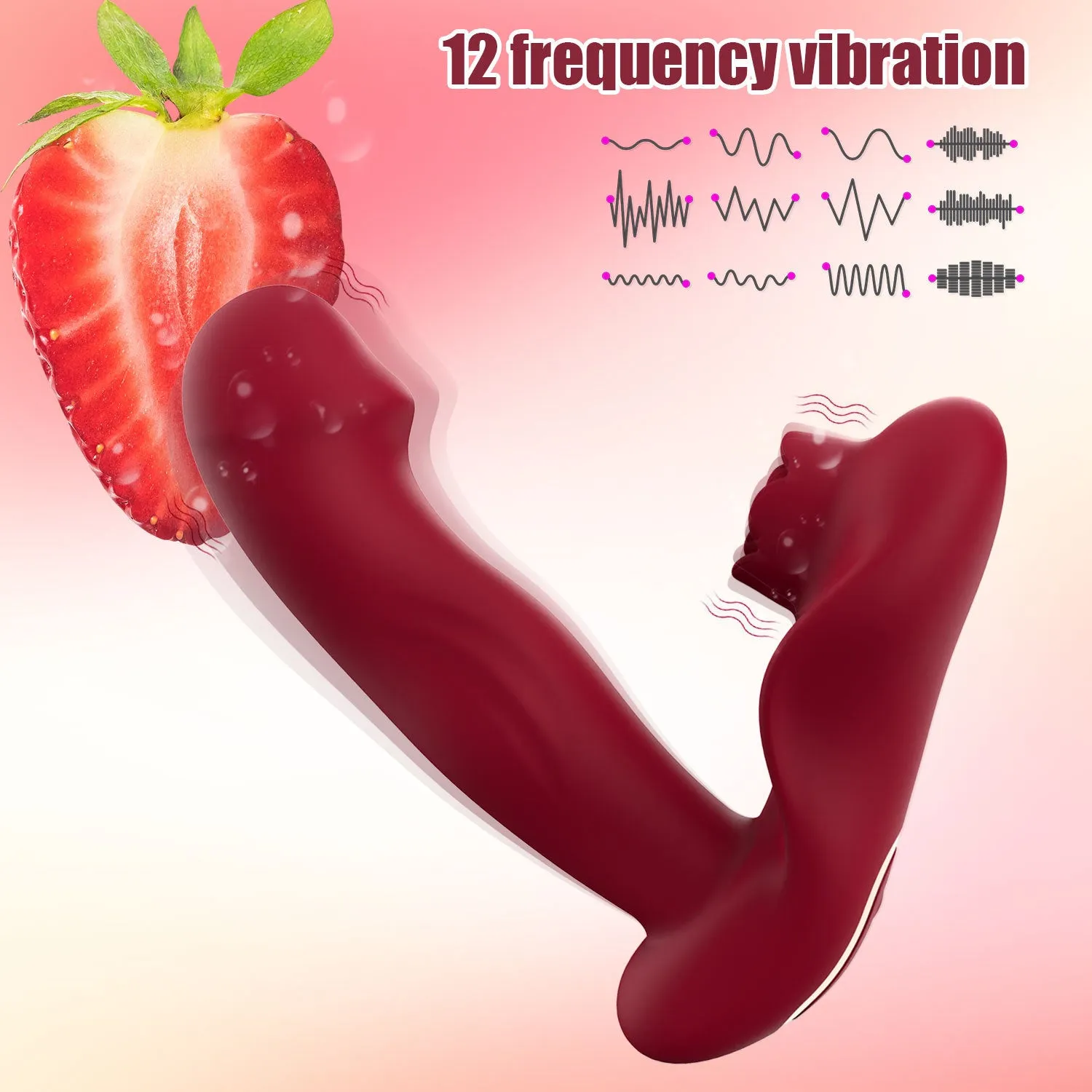 Remote Control G Spot Clitoral Vibrator - Rose Clit Sucking Finger Prostate Massager