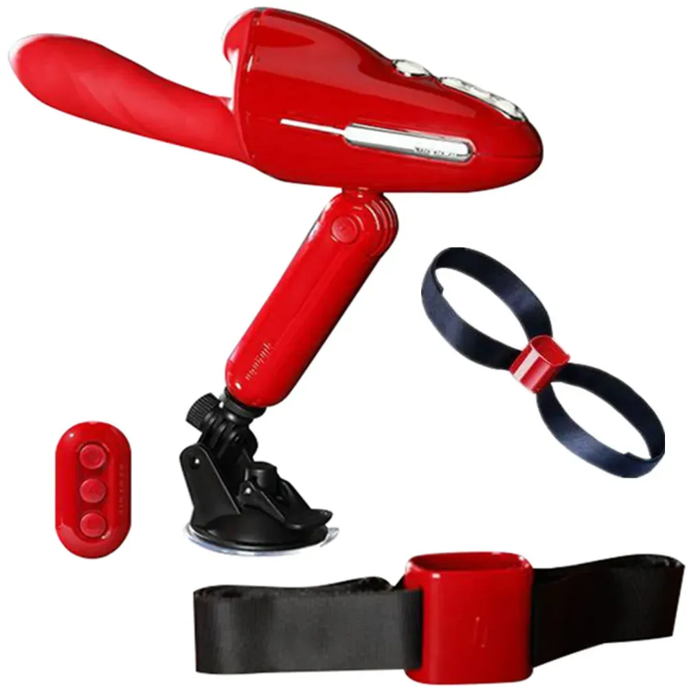 Remote Control Handheld Anal Dildo Sex Machine - Suction Cup Belt Strap On Adult Stroker