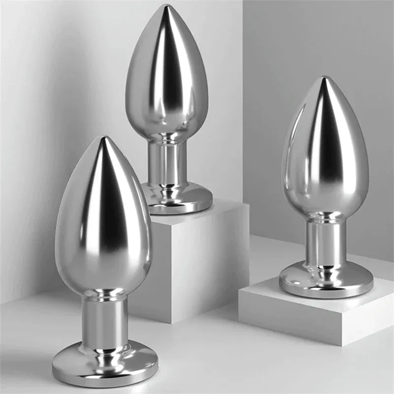 Remote Control Metal Anal Dildo - Stainless Steel Vibrating Butt Plug Anal Toys