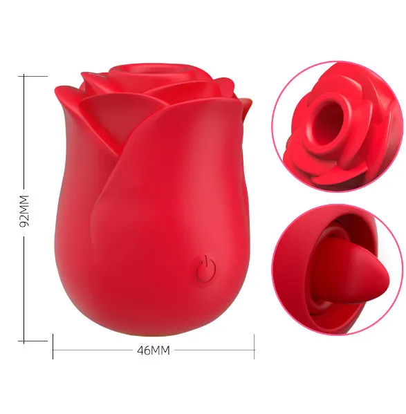 RENDS - Rose Sucking Vibrator Tongue Licking Clitoris Massager
