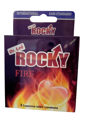 Rocky Fire | 3 Pack | Supreme Latex | Condom | One Size | SABS Approved