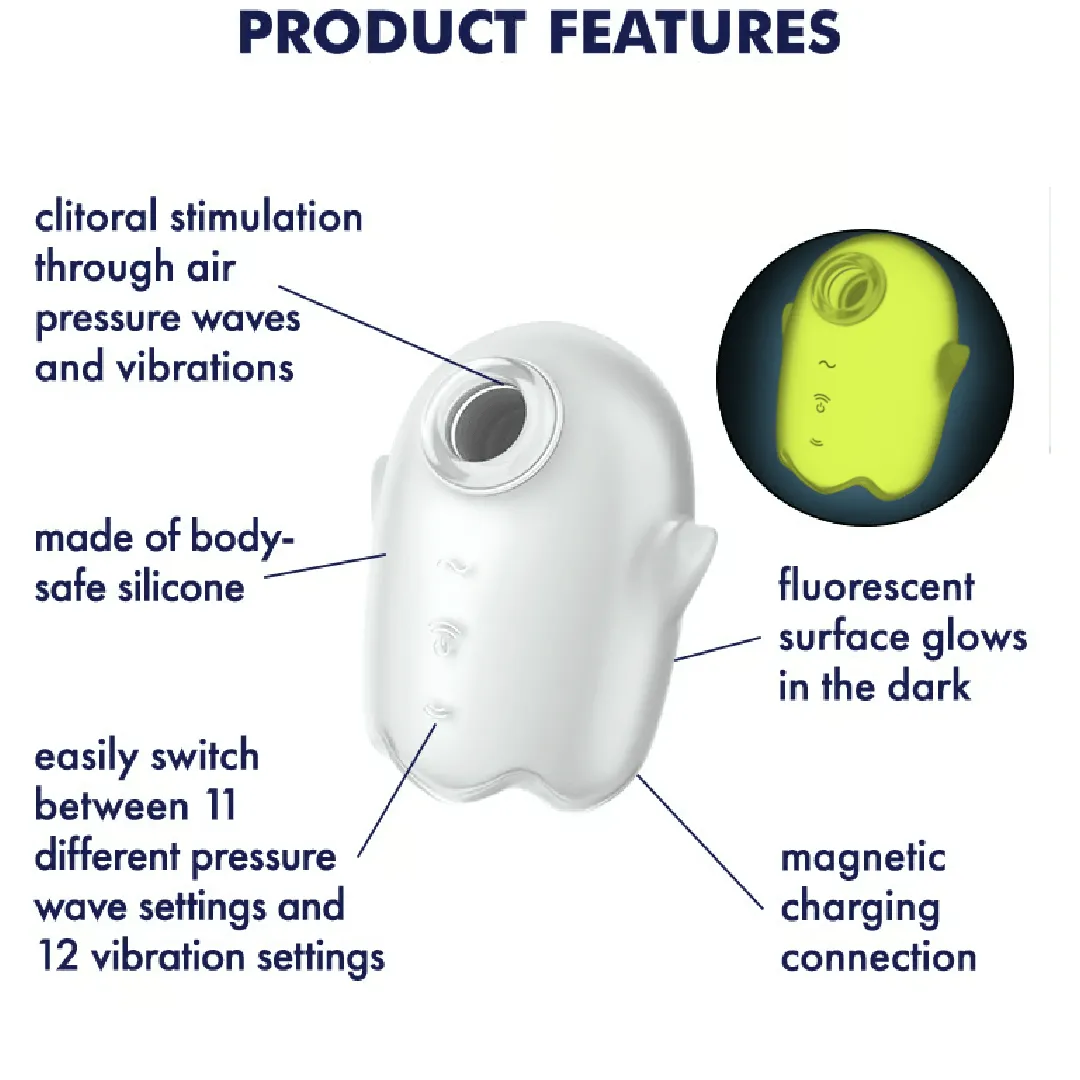 Satisfyer Glowing Ghost Air Pulsation Vibrator - Yellow