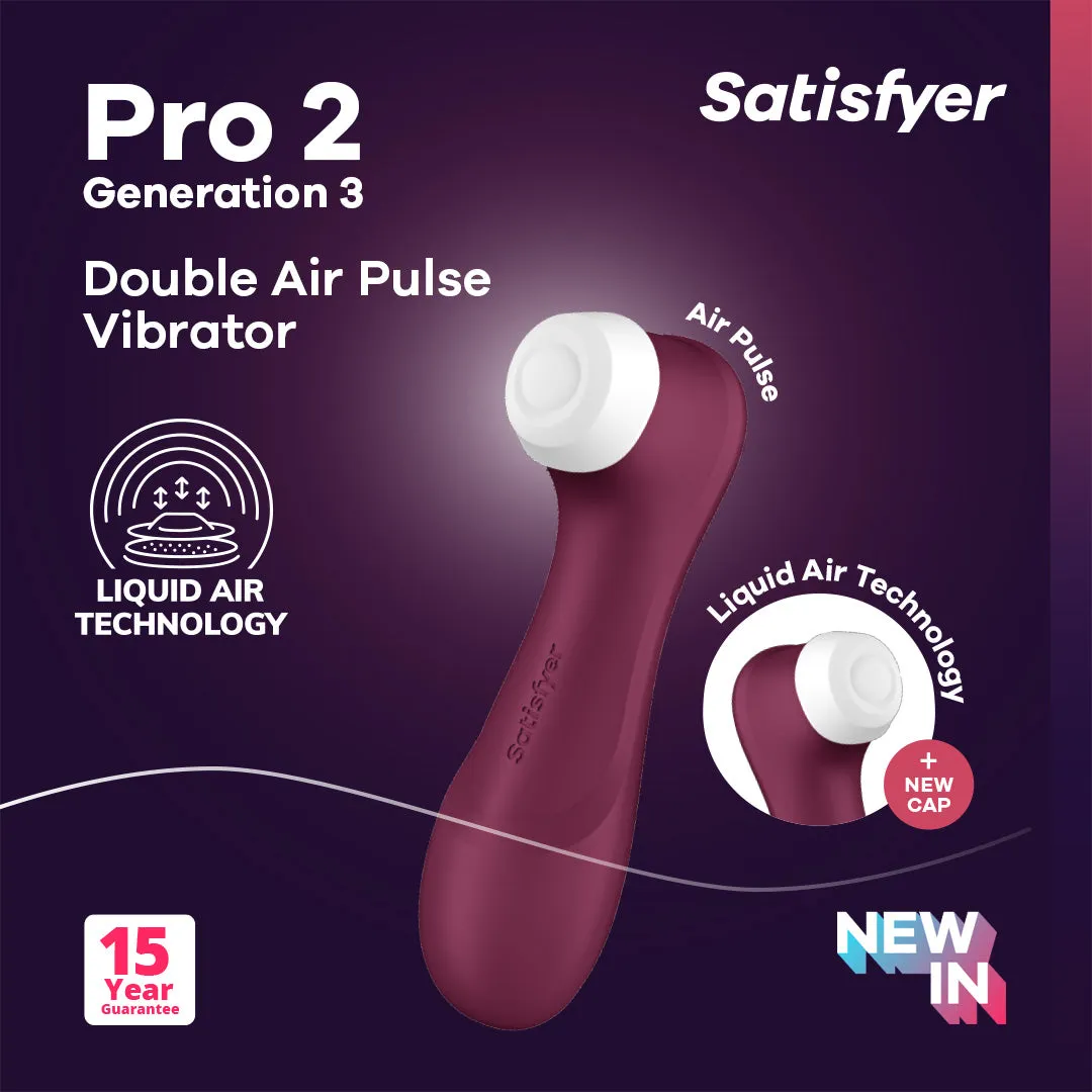 Satisfyer Pro 2 Generation 3 Pressure Wave Clitoral Stimulator (Wine Red)