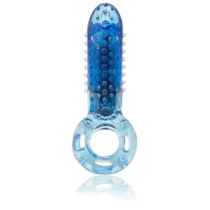Screaming o Stretchy Silicone Blue Vibrating Cock Ring for Him