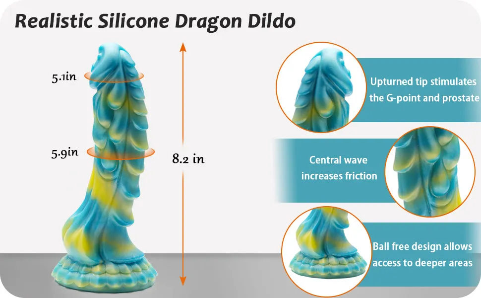 Sea Stallion Vibrating 8.2  Dildo | Premium Silicone 440 Gram | Remote Control | USB
