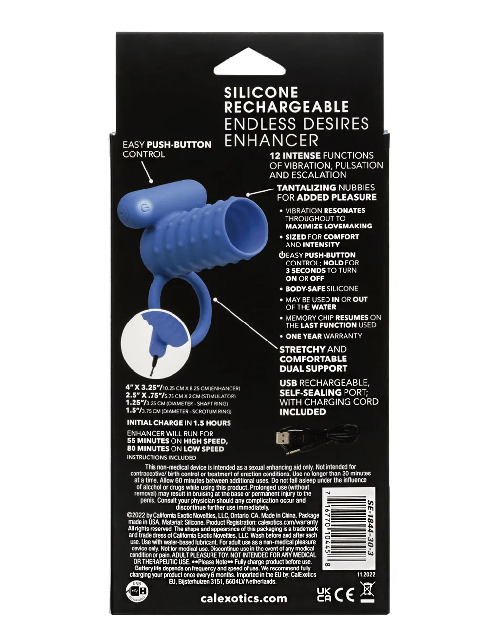 Silicone Rechargeable Endless Desires Enhancer