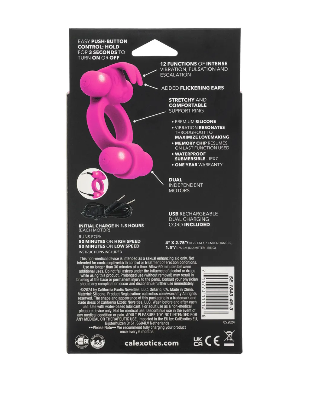 Silicone Rechargeable Rockin Rabbit