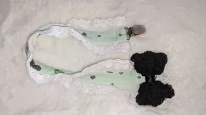 Silly Panda Plush Ruffle Deluxe Pacifier Clip
