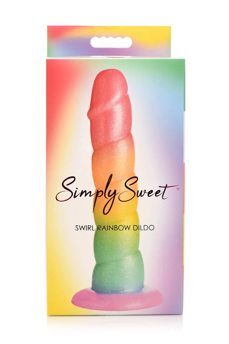 Simply Sweet 6.5 Swirl Rainbow Dildo
