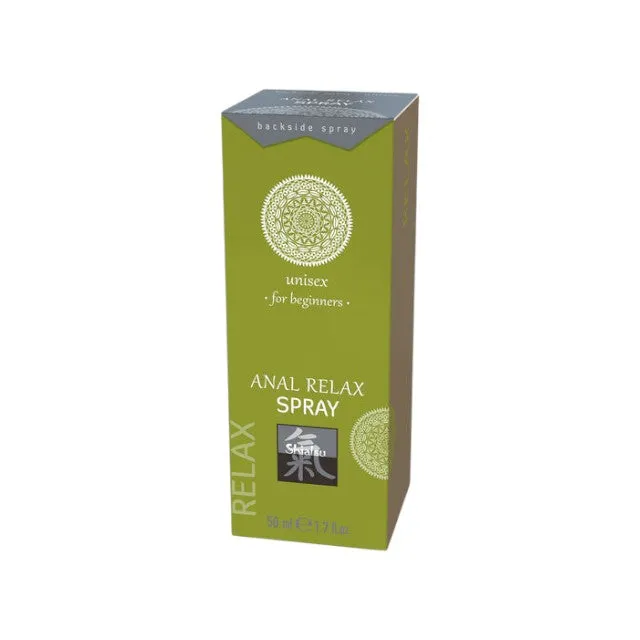 Spray pentru relaxare anală SHIATSU Anal Relax Spray. unisex. cu aloe vera. potrivit pentru începători. 50 ml