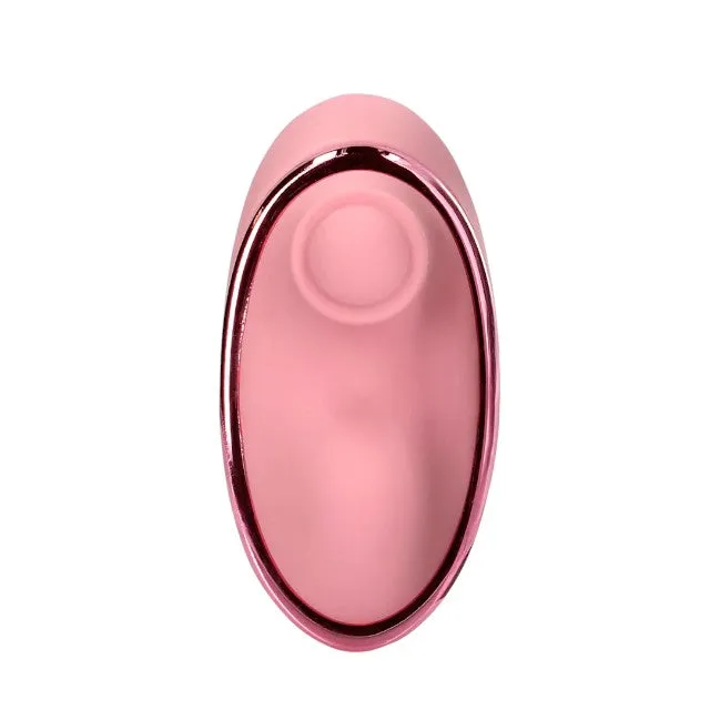 Stimulator clitoris LOVELINE Tapping Heart Vibrator. în formă de inimă. 10 funcții de vibrație. culoare roz