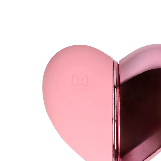 Stimulator clitoris LOVELINE Tapping Heart Vibrator. în formă de inimă. 10 funcții de vibrație. culoare roz