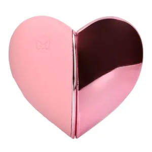 Stimulator clitoris LOVELINE Tapping Heart Vibrator. în formă de inimă. 10 funcții de vibrație. culoare roz