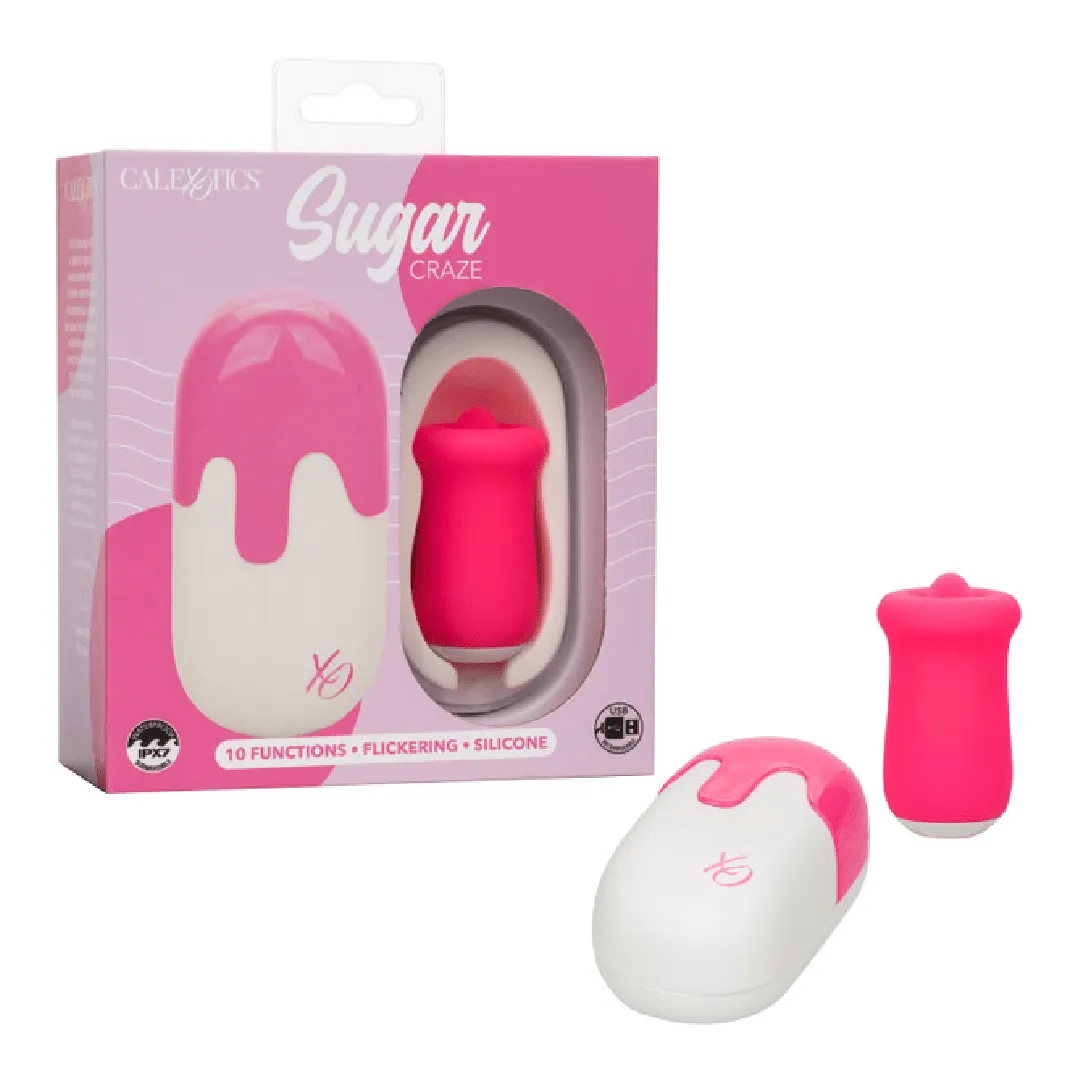 Sugar Craze Licking Tongue Vibrator with Lid