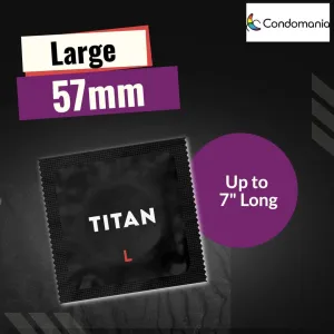 Titan L Large Lubricated Condoms