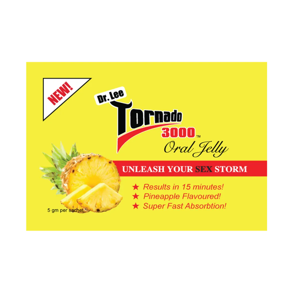 Tornado 3000 Silden | Pineapple | Oral Jelly |  Fast Acting | Hard Erection