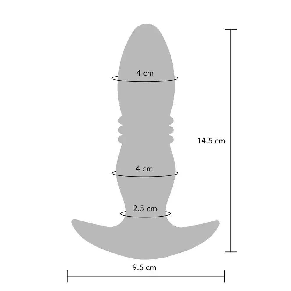 Toyjoy Silicone Blue Rechargeable Thrusting Butt Plug