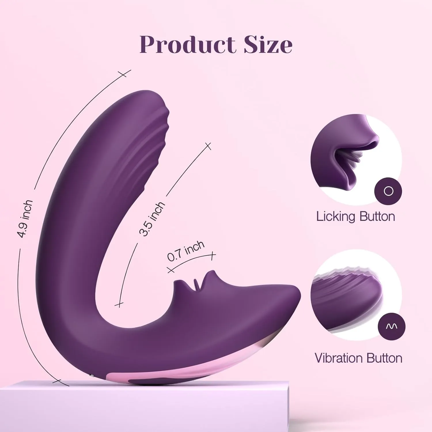 Tracy's Dog - Juicy Clitoral Licking Vibrator OG Lick (Purple)