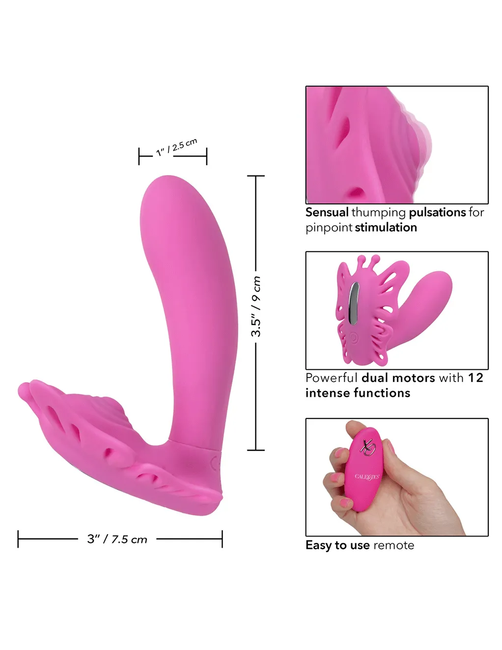 Venus Butterfly Silicone Remote Rocking Penis