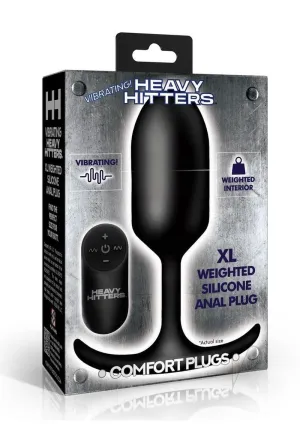 Vibrating Weight Silicone Plug Xl Blk