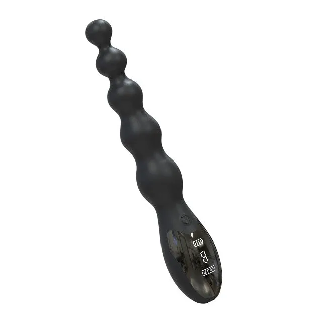 Vibrator anal EXTREME by Hidden Desire Beaded Anal Vibrator. 10 funcții de vibrație. lungime 24 cm. diametru 3.5 cm. negru
