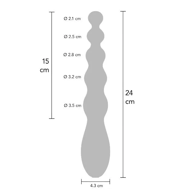 Vibrator anal EXTREME by Hidden Desire Beaded Anal Vibrator. 10 funcții de vibrație. lungime 24 cm. diametru 3.5 cm. negru