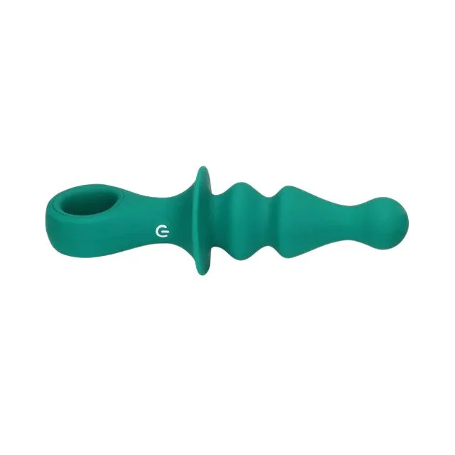 Vibrator anal LOVELINE Pawn Shaped Anal Vibrator. cu 12 funcții de vibrație. lungime 16.5 cm. diametru 3.4 cm. verde